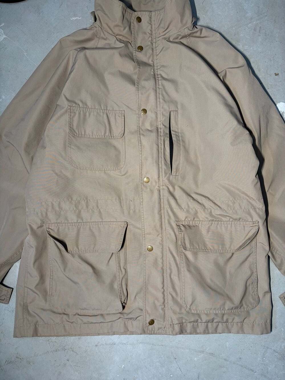 Vintage Eddie Bauer Wool Lined Field Parka Jacket Khaki Large - Picture 3 of 13